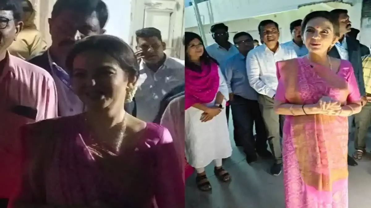 Nita Ambani Jamnagar Visit: नीता अंबानी का लालपुर में निर्माण केंद्र का दौरा