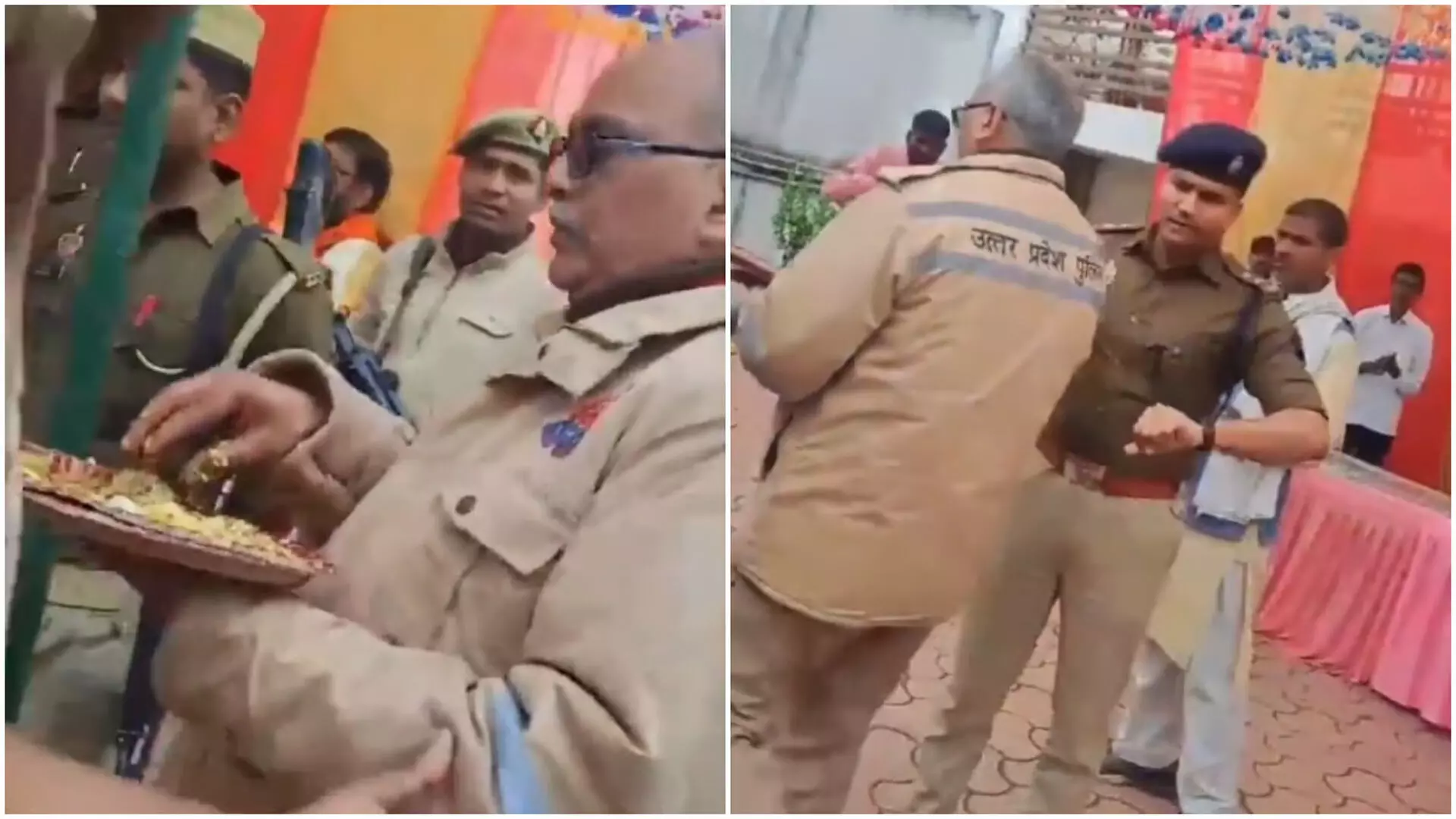 IPS अधिकारी ने बुजुर्ग कांस्टेबल को खाना छोड़कर ड्यूटी पर लौटने के लिए मजबूर किया, वीडियो