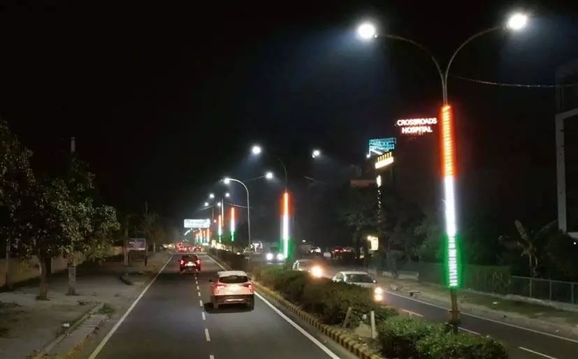 5K अधिक एलईडी और 1,182 तिरंगे लाइटें जल्द ही शहर की मुख्य सड़कों को रोशन करेंगी