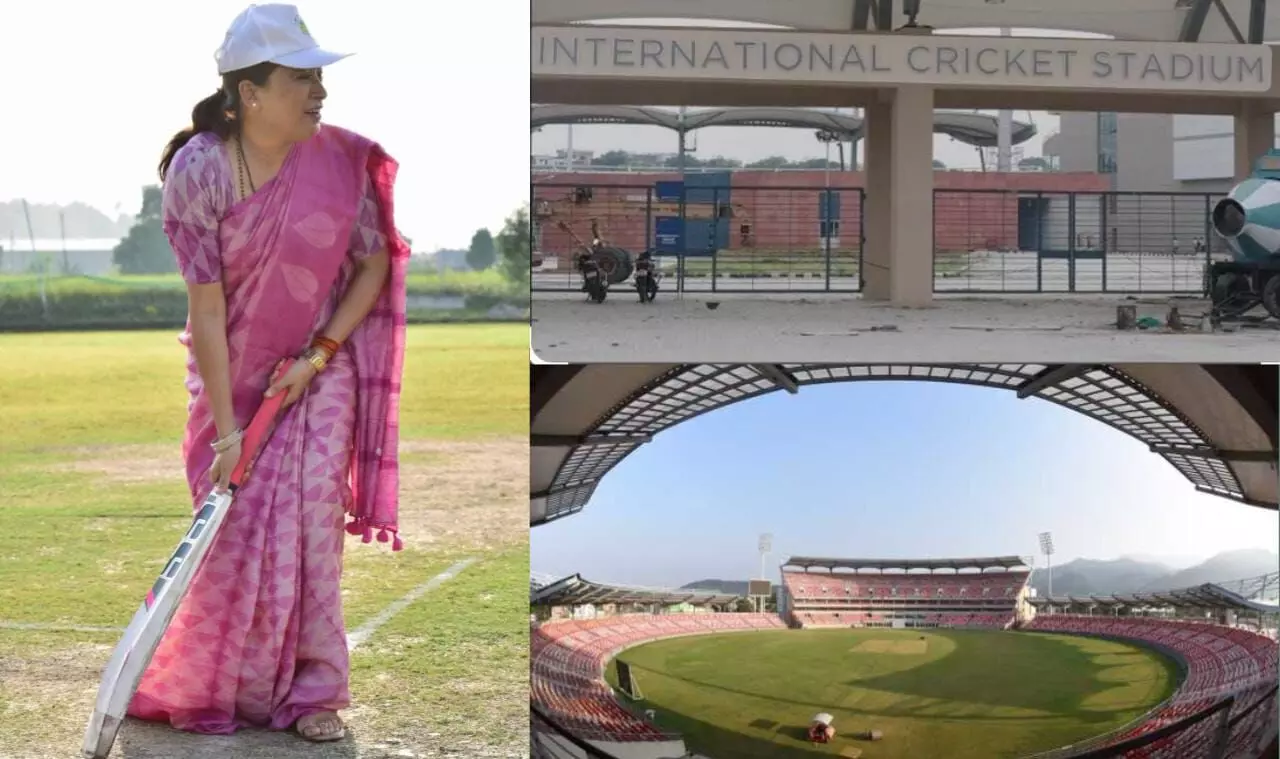 रायपुर स्थित राजीव गांधी अंतरराष्ट्रीय क्रिकेट स्टेडियम को विभाग नें कब्जे में लिया रेखा आर्य