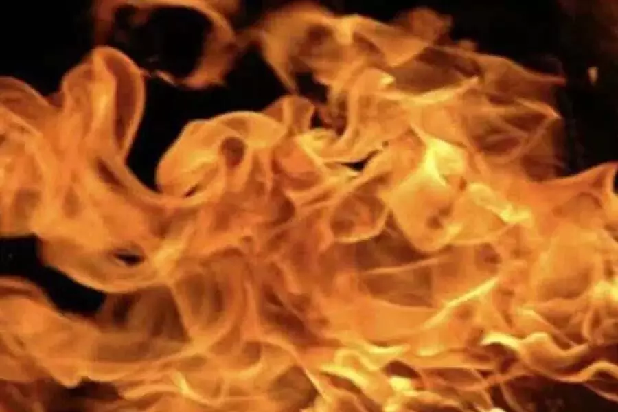 एपीएमसी में  भीषण आग,  तीन दुकानें जलकर खाक