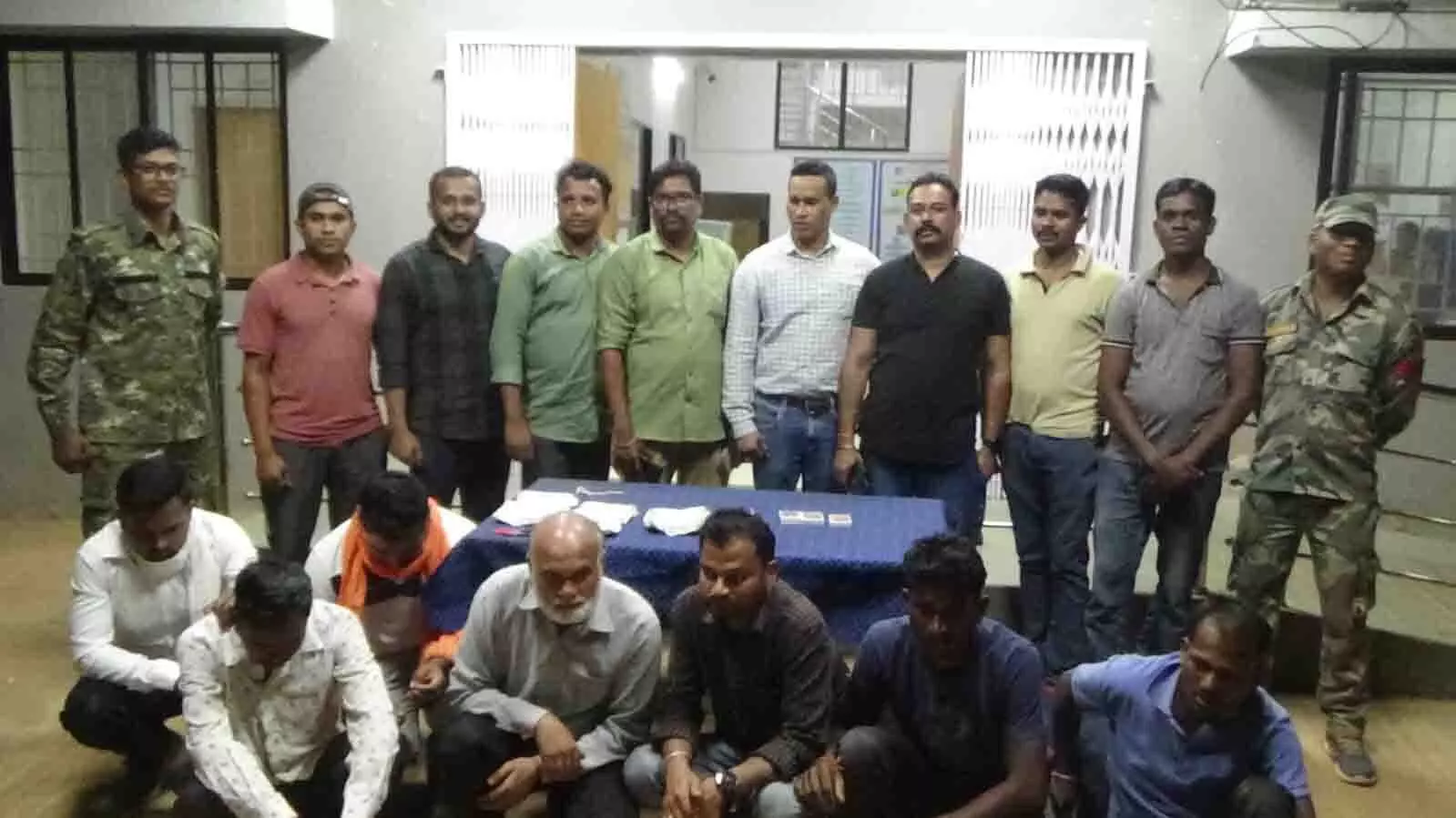 कोंडागांव में लाखों का जुआ फड़ लगाने वाले 7 जुआरी गिरफ्तार