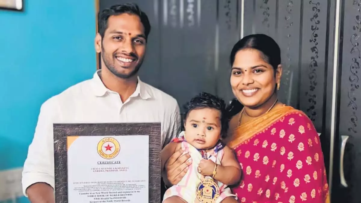 आंध्र प्रदेश की चार महीने की बच्ची ने 120 वस्तुओं की पहचान करके विश्व रिकॉर्ड बनाया
