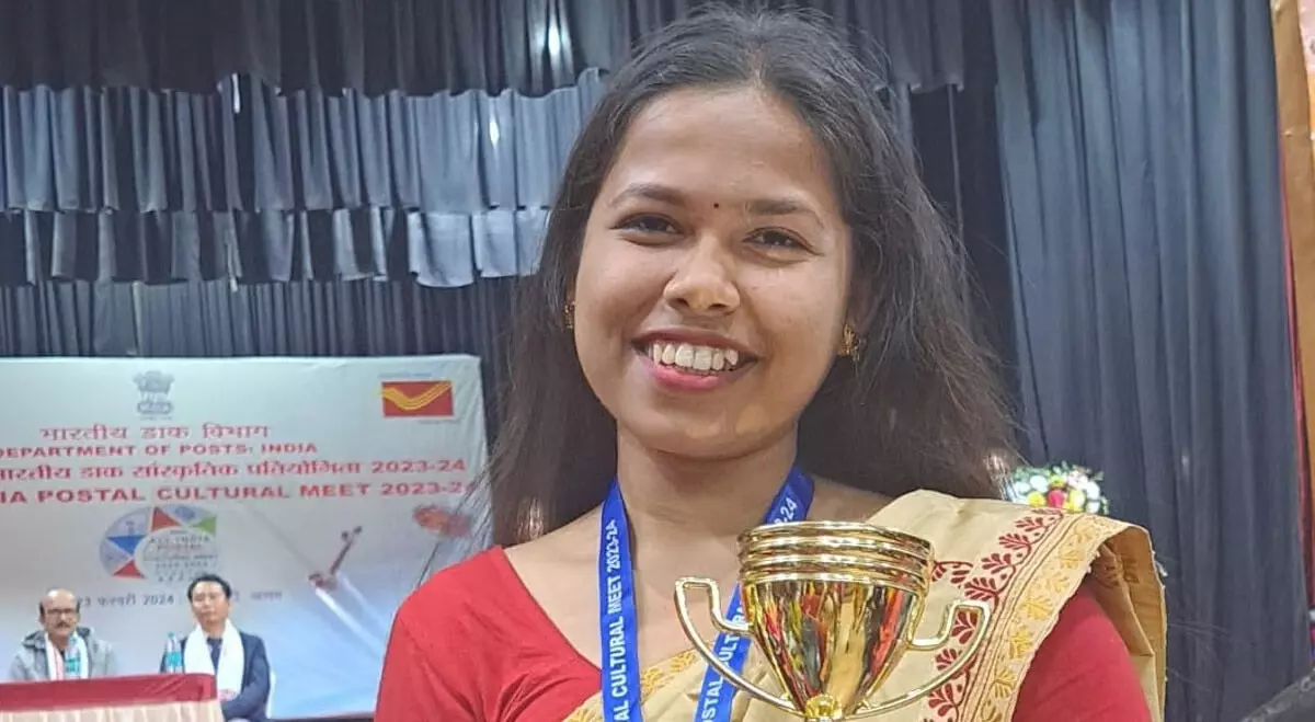36वां अखिल भारतीय डाक सांस्कृतिक महोत्सव 2024: नलबाड़ी की लड़की जेसिका राज ने लोक संगीत में पुरस्कार जीता