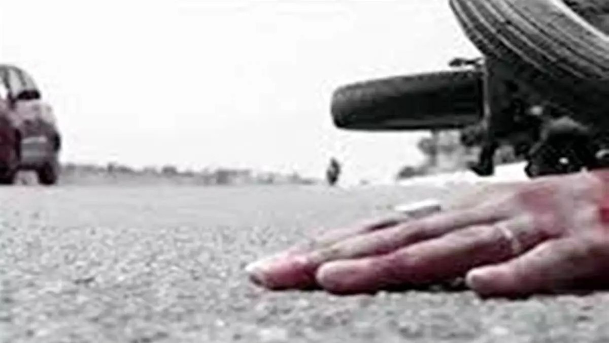 तेज रफ्तार वाहन से बाइक में सवार युवको की टक्कर ,एक की मौत दो घायल
