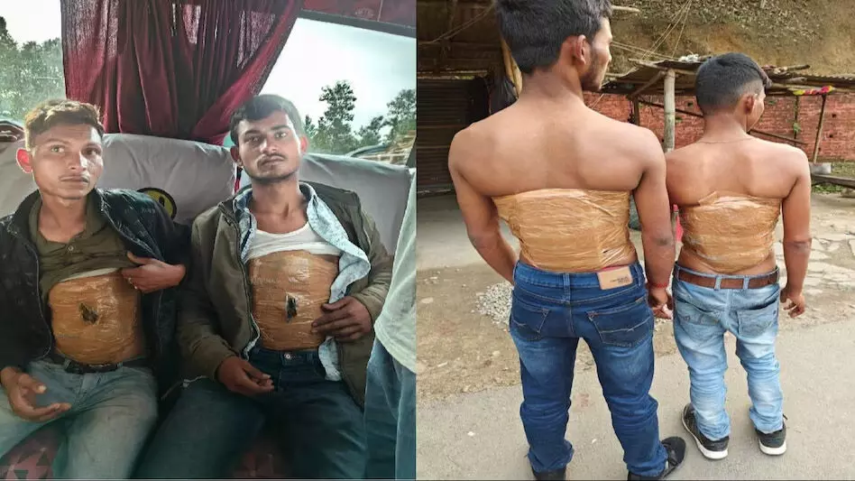शरीर पर मादक पदार्थ लपेटकर मारिजुआना की तस्करी करने के आरोप में बिहार के 2 लोगों को गिरफ्तार
