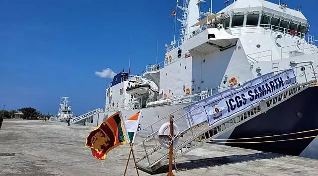 भारतीय तटरक्षक जहाज प्रशिक्षण के लिए श्रीलंका पहुंचे