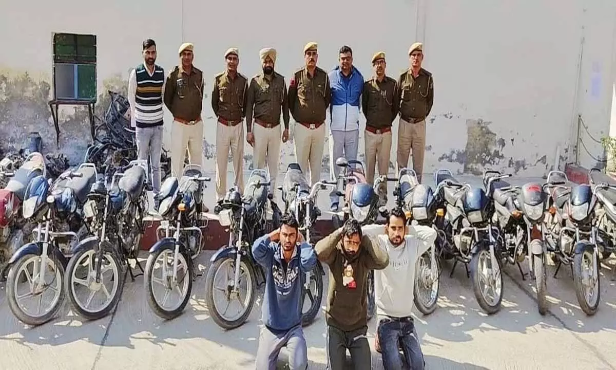 हनुमानगढ़ में वाहन चोर गिरोह का भंडाफोड़, 18 बाइक बरामद