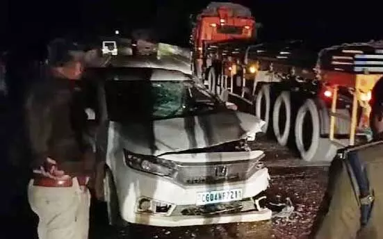 रायपुर की कार कोरबा में दुर्घटनाग्रस्त, महिला की मौत