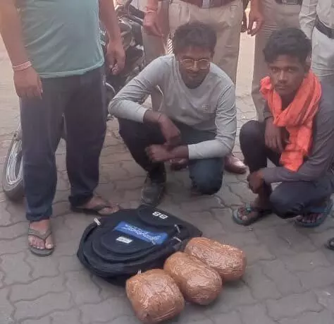 हॉस्पिटल के सामने गांजा बिक्री, माल के साथ 2 युवक गिरफ्तार