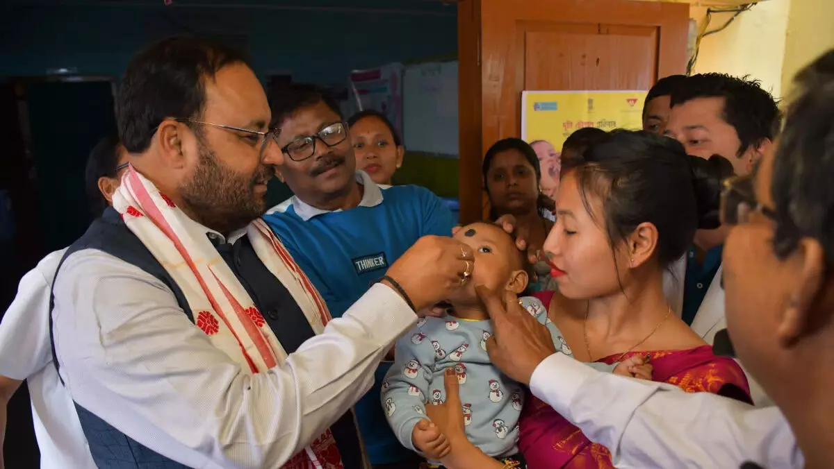 असम ने 46 लाख बच्चों के टीकाकरण के लिए 3 दिवसीय पल्स पोलियो अभियान शुरू