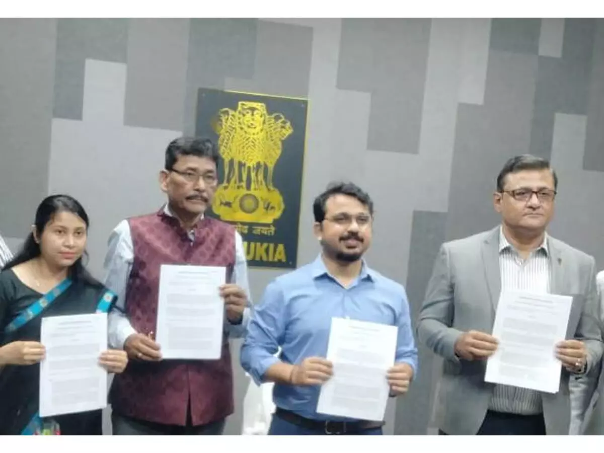 तिनसुकिया नगर बोर्ड और ऑयल इंडिया लिमिटेड ओआईएल दुलियाजान के बीच समझौता ज्ञापन पर हस्ताक्षर