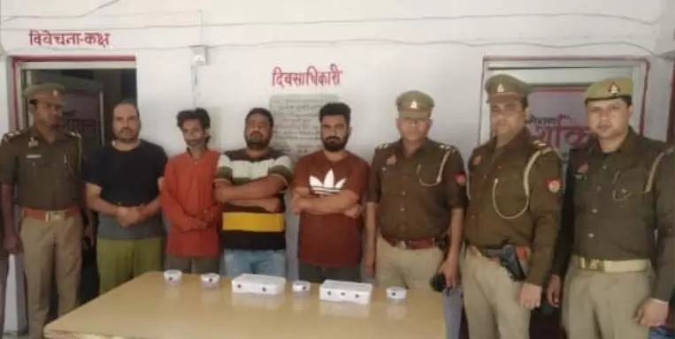 पुलिस ने मुठभेड़ में चार शातिर चोर गिरफ्तार