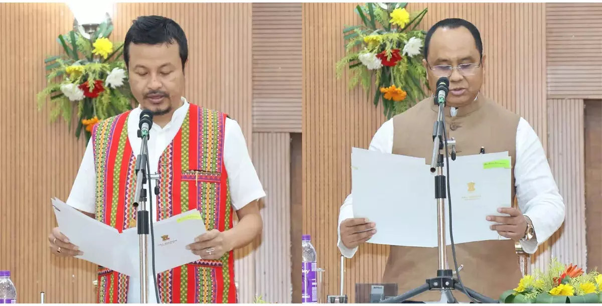 टीआईपीआरए के दो विधायकों ने मंत्री पद की शपथ ली