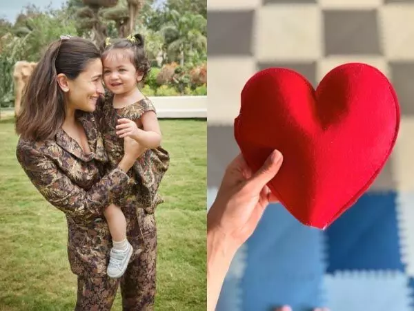 आलिया भट्ट ने अपनी छोटी महिला के लाल दिल की तस्वीर पोस्ट की