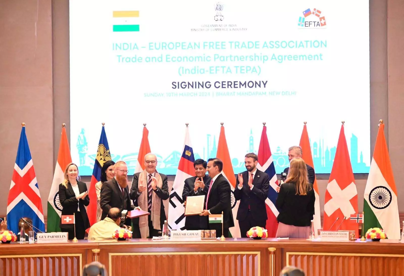भारत का चार यूरोपीय देशों के समूह के साथ समझौता, 100 अरब डॉलर का आएगा निवेश