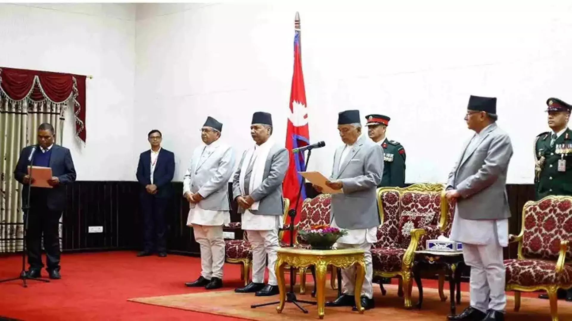 JSP के उपेन्द्र यादव ने नेपाल के उपप्रधानमंत्री पद की शपथ ली