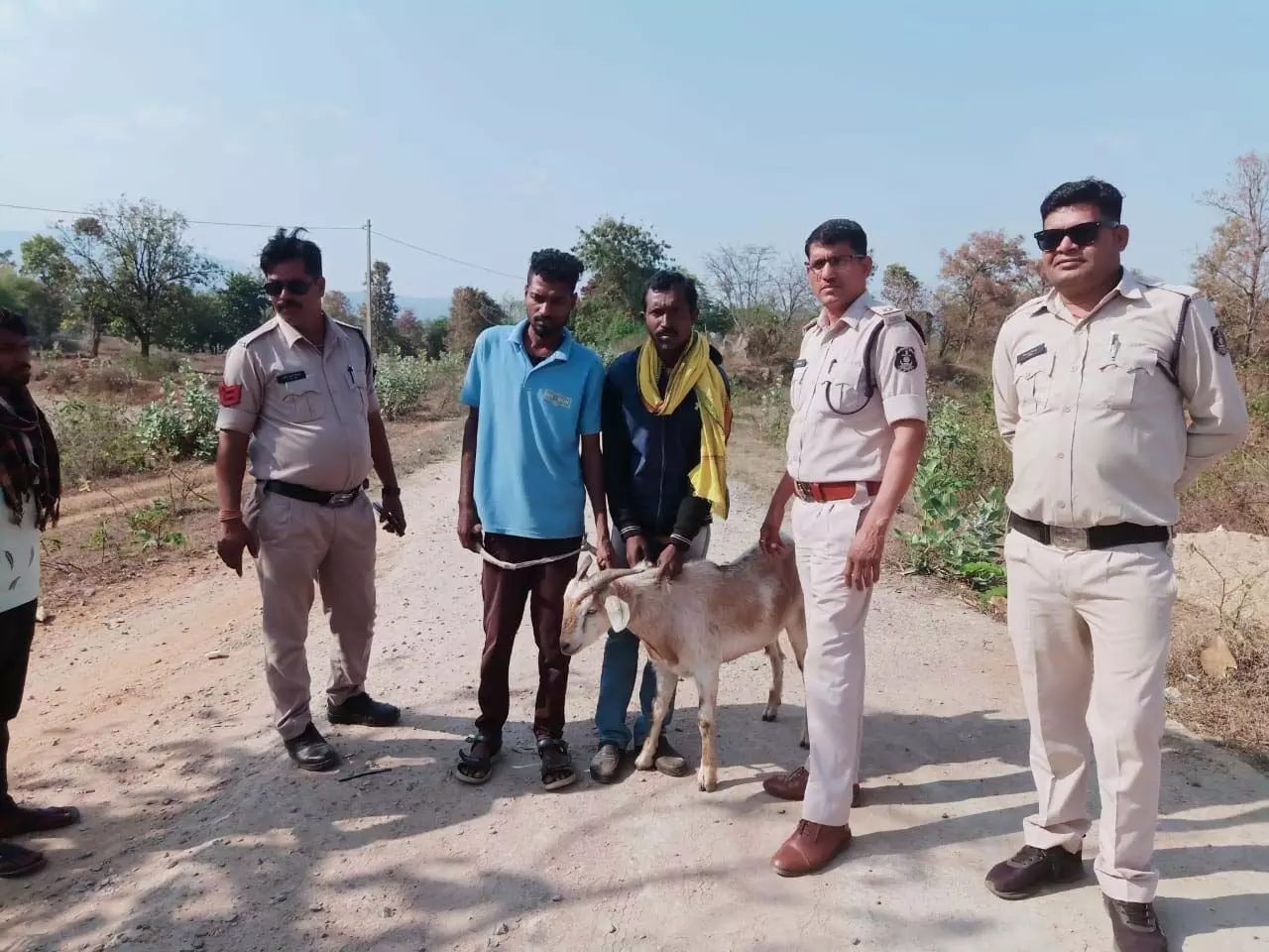 पुलिस ने बकरा चोरों को पकड़ा, रेकीकर वारदात को दिए थे अंजाम