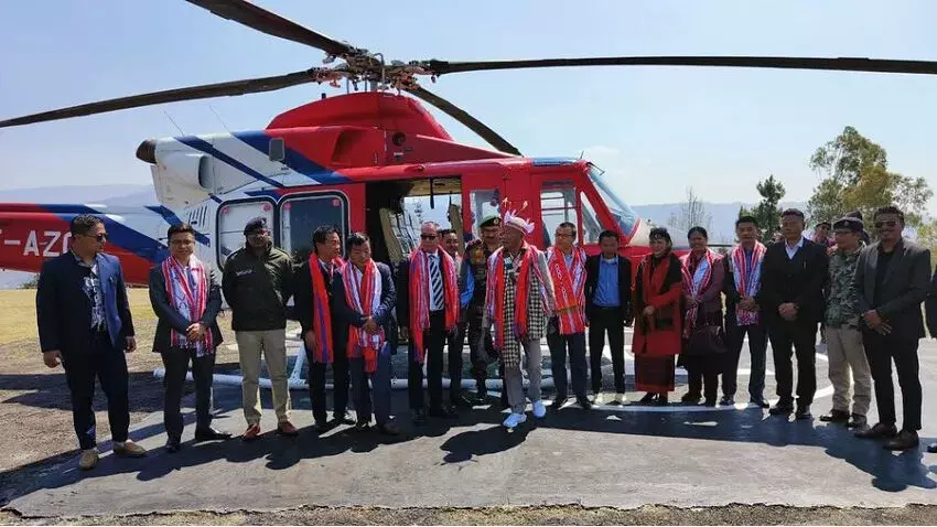 मणिपुर के मुख्यमंत्री ने इंफाल से उखरूल तक हेलीकॉप्टर सेवा शुरू की