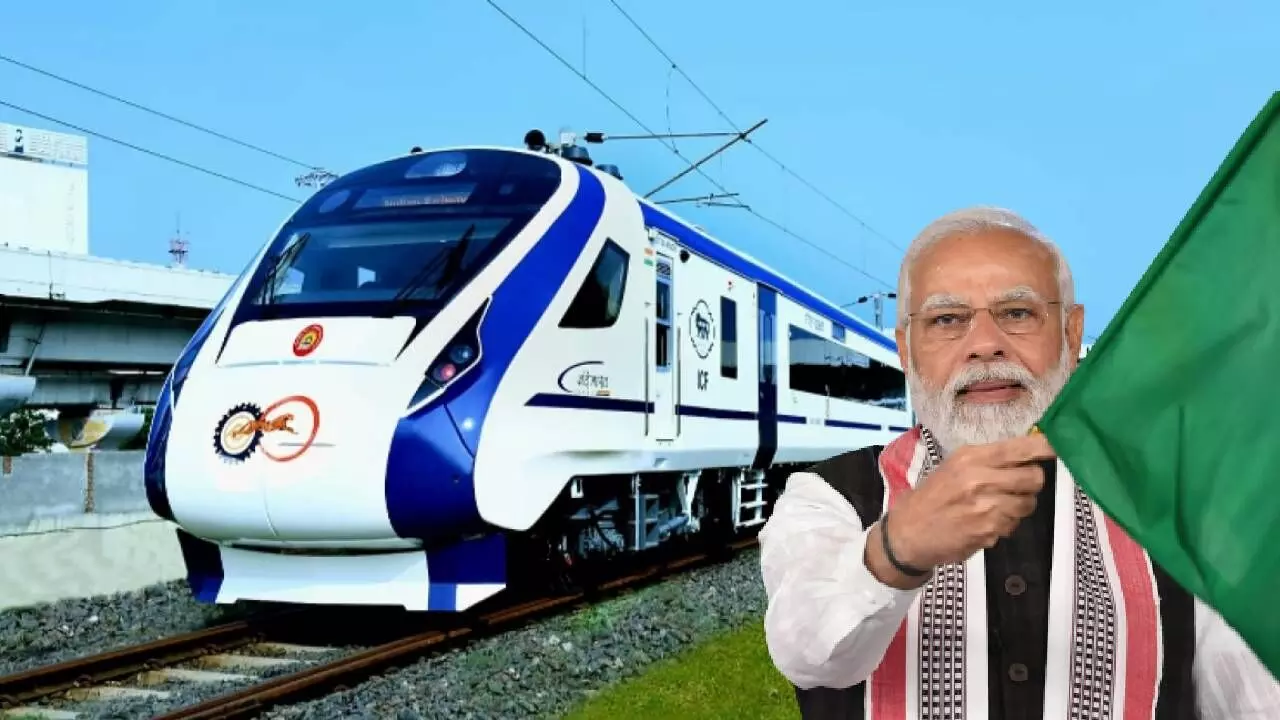 प्रधानमंत्री मोदी ने चौथी वंदे भारत ट्रेन को हरी झंडी दिखाकर की शुरुआत