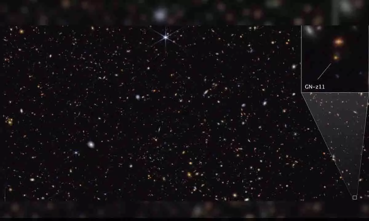 GN-z11: जेम्स वेब ने एक बड़े ब्लैक होल वाली एक छोटी आकाशगंगा देखी