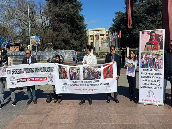 विश्व सिंधी कांग्रेस ने यूएनएचआरसी मुख्यालय पर आयोजित किया विरोध प्रदर्शन