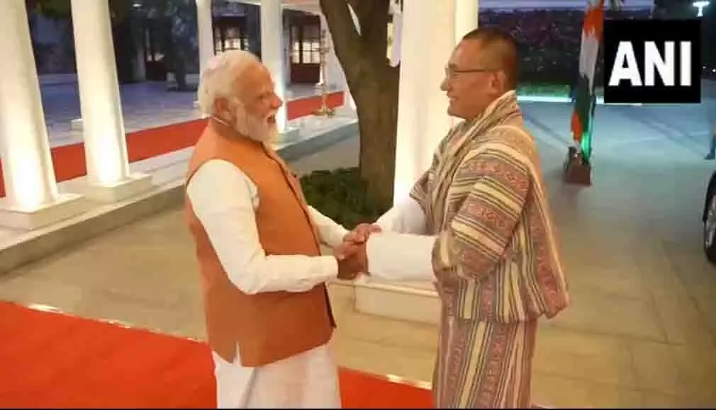 भूटान के प्रधानमंत्री शेरिंग टोबगे ने प्रधानमंत्री नरेंद्र मोदी से की मुलाकात