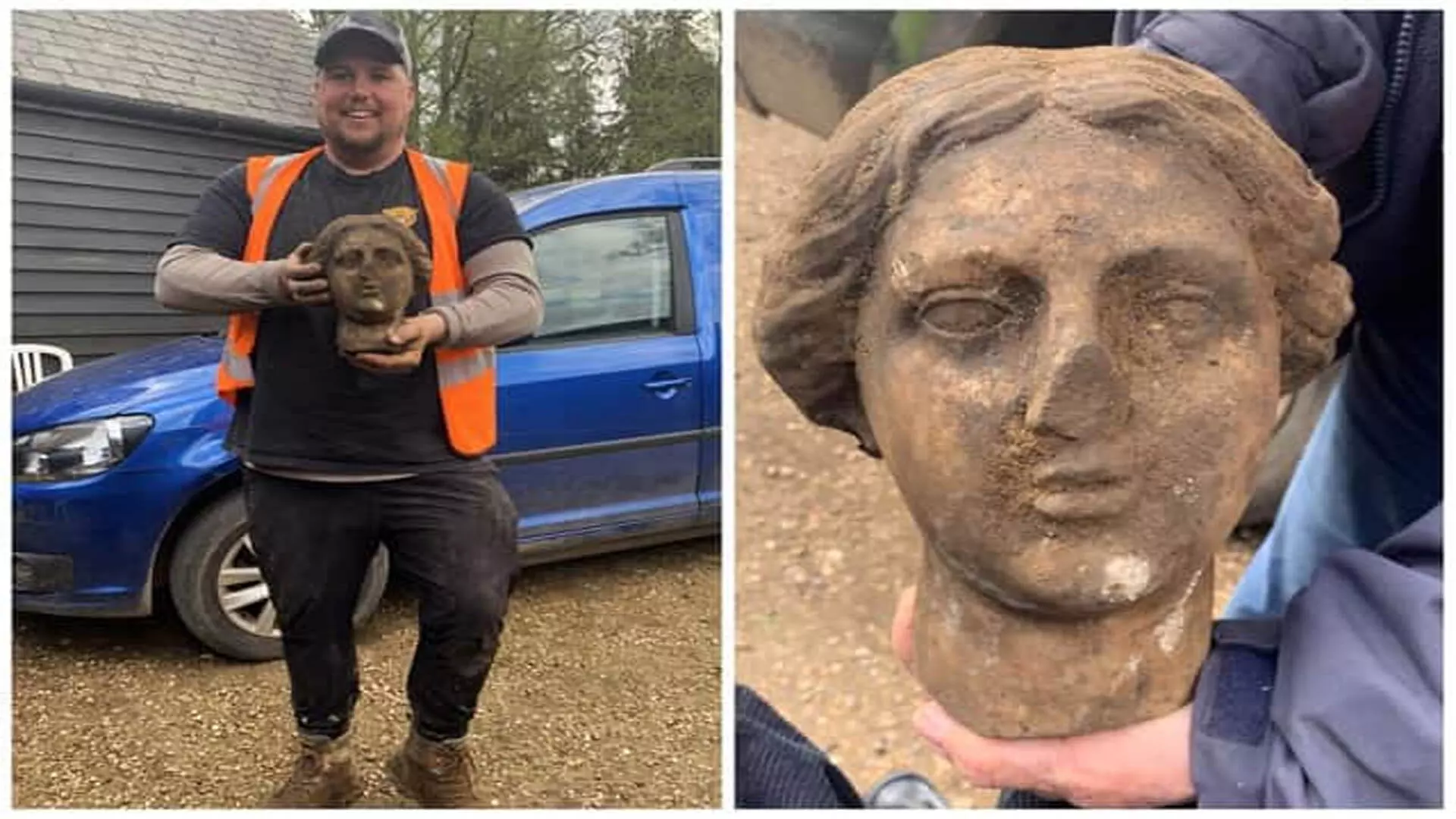 ब्रिटेन की पार्किंग से निकली रहस्यमयी 1,800 साल पुरानी रोमन मूर्ति