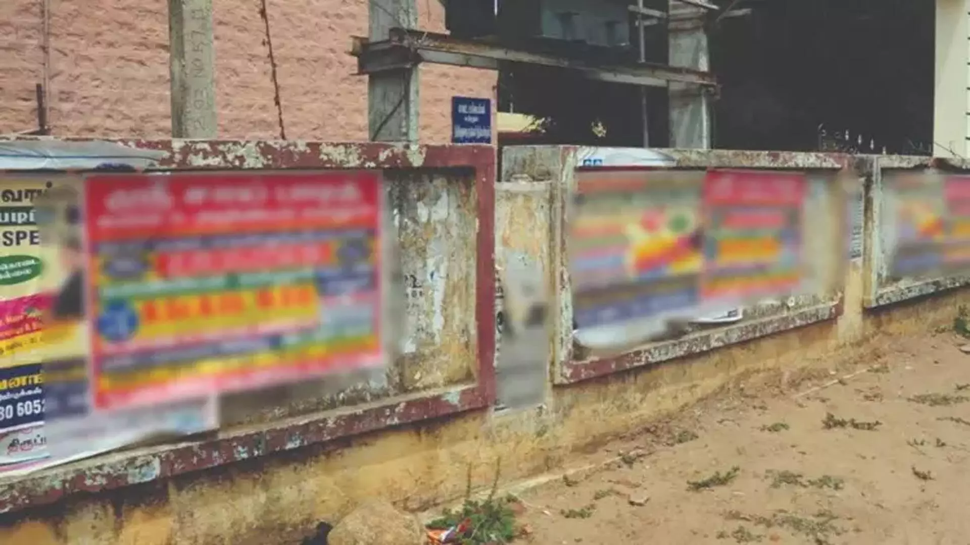 तांबरम में राजनीतिक दलों के दीवार पोस्टर अभी तक नहीं हटाए गए