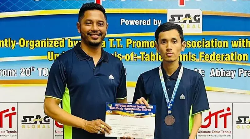 डिब्रूगढ़ के लड़के ने राष्ट्रीय पैरा टेबल टेनिस टूर्नामेंट में कांस्य पदक जीता