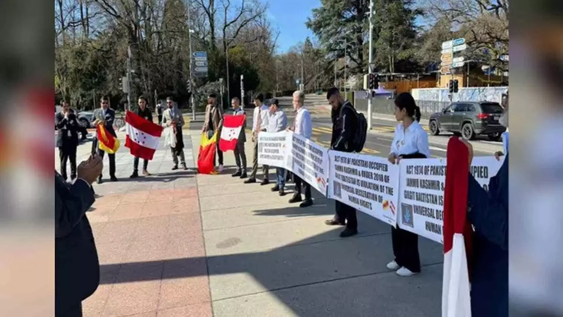 संयुक्त राष्ट्र के बाहर विरोध प्रदर्शन, गिलगित-बाल्टिस्तान को खाली करने की मांग