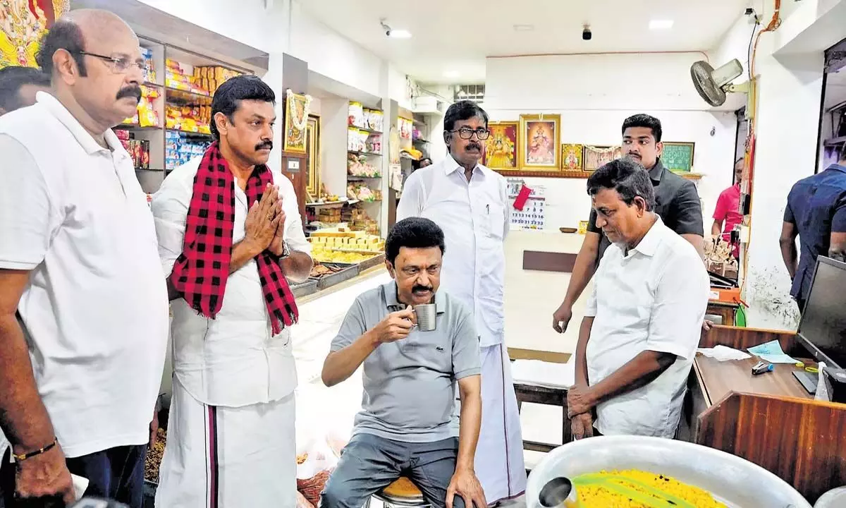 तमिलनाडु के सीएम स्टालिन ने चाय पर चर्चा में डीएमके के लिए वोट मांगा