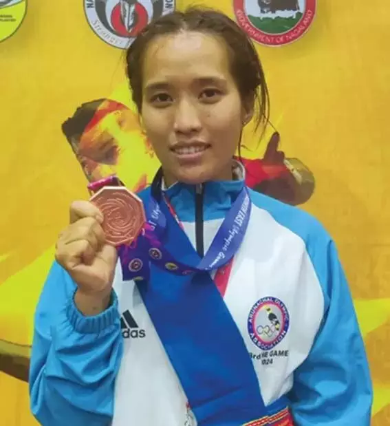 तीसरा पूर्वोत्तर खेल: तेची नातुंग ने बेल्ट कुश्ती में जीता कांस्य पदक
