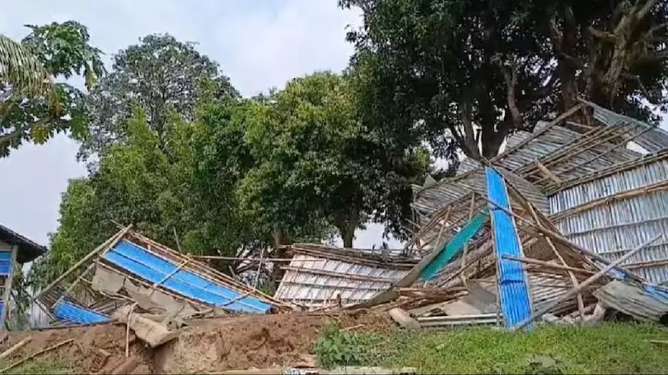 त्रिपुरा राज्य में चक्रवाती तूफान के कारण 4585 से अधिक घर नष्ट
