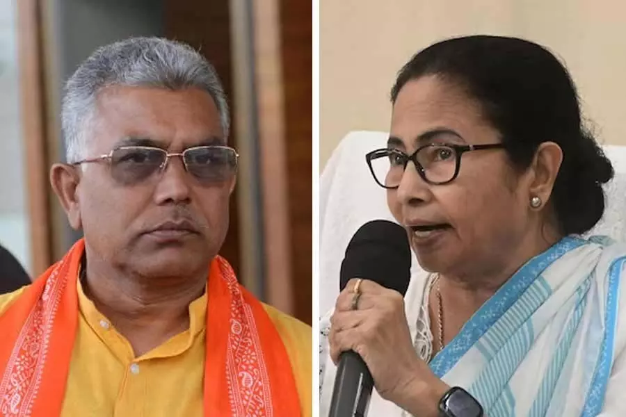 बीजेपी के दिलीप घोष ने बंगाल की सीएम ममता बनर्जी के खिलाफ की विवादित टिप्पणी, तृणमूल ने किया पलटवार