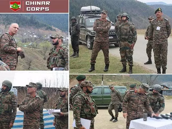 सुरक्षा स्थिति की समीक्षा के लिए चिनार कोर कमांडर ने उत्तरी कश्मीर का दौरा किया