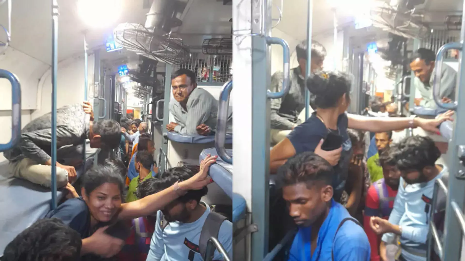 आदमी ने ट्रेन की कन्फर्म सीटों पर बैठे बिना टिकट यात्रियों की तस्वीरें साझा कीं