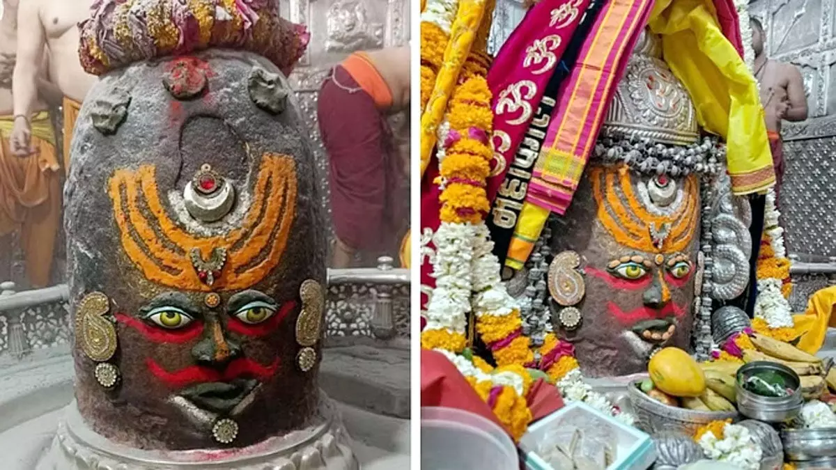 Ujjain चांदी का मुकुट भस्म आरती में भांग-श्रृंगार से सजे महाकाल