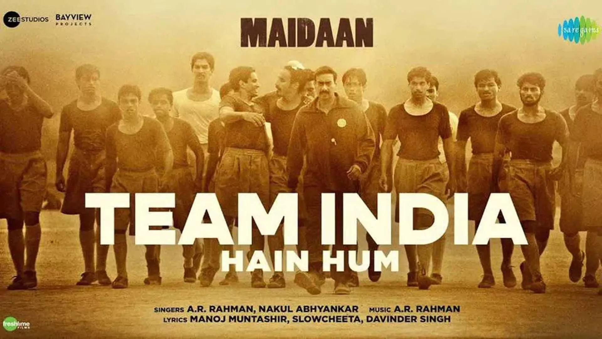 मैदान से एआर रहमान का प्रेरक गाना टीम इंडिया रिलीज