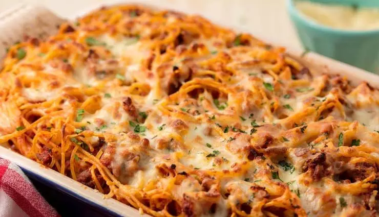 रेसिपी - एक आरामदायक और स्वादिष्ट पास्ता डिश बेक्ड स्पेगेटी