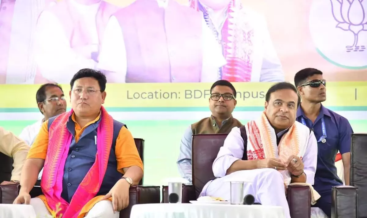 असम के मुख्यमंत्री हिमंत बिस्वा सरमा ने उदलगुरी में एनडीए कार्यकर्ताओं की बैठक में भाग लिया
