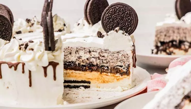 रेसिपी - ओरियो कुकी आइसक्रीम केक