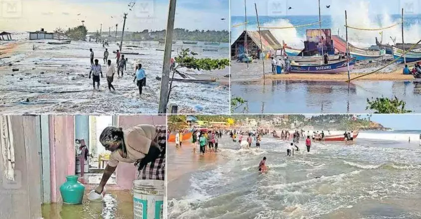 केरल में समुद्री घुसपैठ, उफनती लहरें जारी रहने की संभावना; विशेषज्ञ कल्ला कदल घटना को इसका कारण