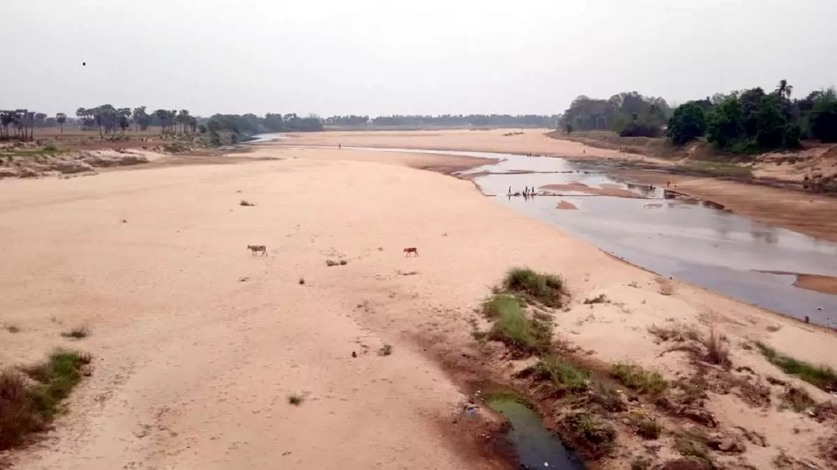 Latehar : सूखने की कगार पर औरंगा नदी, जल स्तर गया नीचे