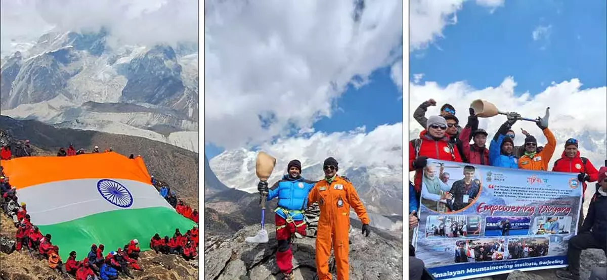 सुरम्य कंचनजंगा राष्ट्रीय उद्यान में 16,500 फीट की ऊंचाई पर सबसे बड़े भारतीय ध्वज प्रदर्शन के साथ विश्व रिकॉर्ड