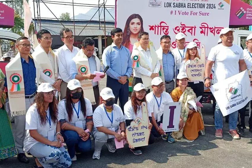 मणिपुर ने 100% मतदान प्रतिशत हासिल करने के लिए जागरूकता पहल शुरू