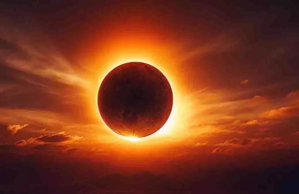 कुछ देर में लगने जा रहा साल का पहला सूर्य ग्रहण