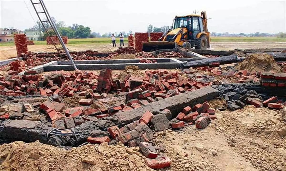 यमुनानगर के दो गांवों में अवैध निर्माण ढहाए गए
