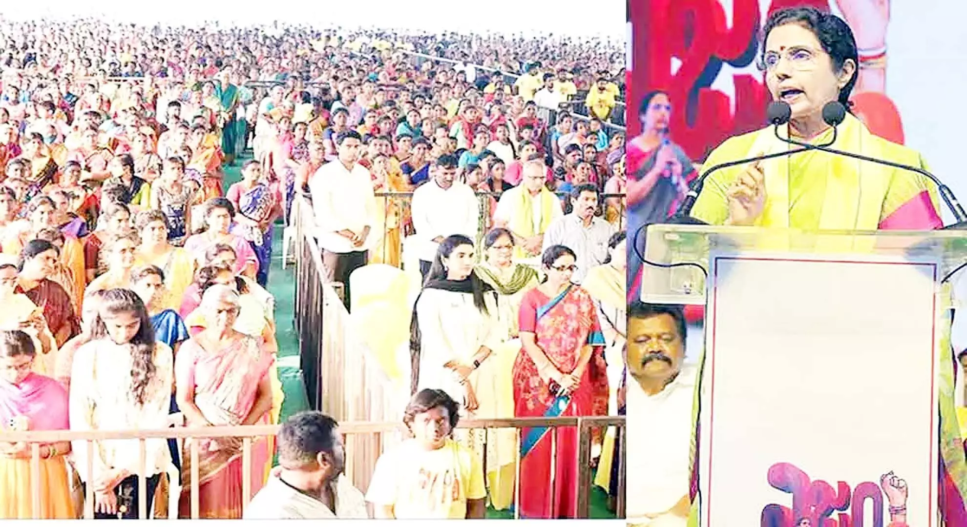 विजयवाड़ा: भुवनेश्वरी ने मतदाताओं से वाईएसआरसीपी सरकार को हराने का आग्रह किया