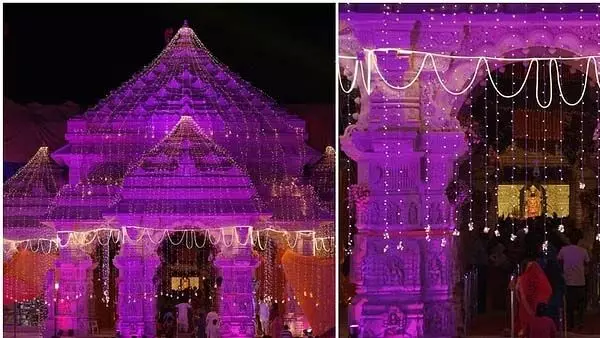 फूलों और रंग-बिरंगी रोशनी से जगमगाया राम मंदिर,रामनवमी के लिए तैयार अयोध्या
